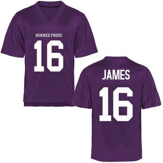 Braylon James Replica Purple Men's TCU Horned Frogs Football Jersey