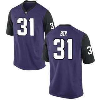 Carter Bir Game Purple Youth TCU Horned Frogs Football Jersey