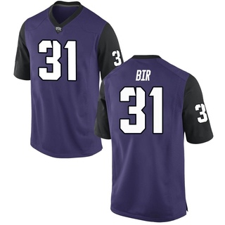 Carter Bir Replica Purple Men's TCU Horned Frogs Football Jersey