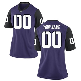 Custom Replica Purple Women's TCU Horned Frogs Football Jersey