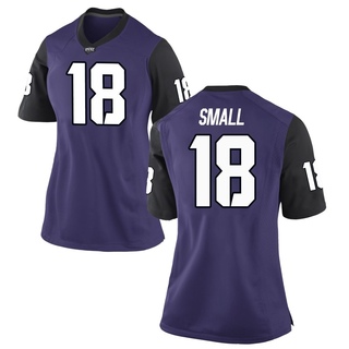 Ed Small Game Purple Women's TCU Horned Frogs Football Jersey