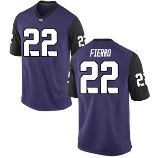 Fletcher Fierro Replica Purple Men's TCU Horned Frogs Football Jersey
