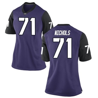Mike Nichols Game Purple Women's TCU Horned Frogs Football Jersey