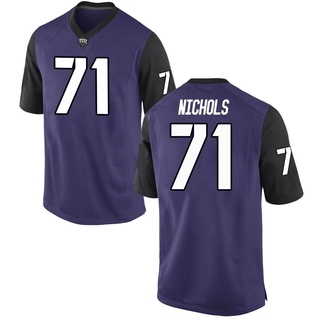 Mike Nichols Game Purple Youth TCU Horned Frogs Football Jersey