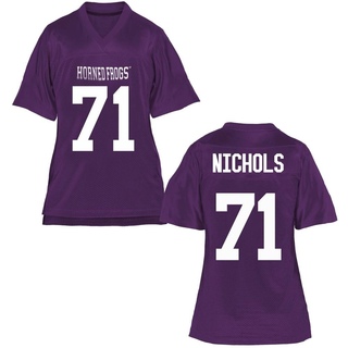 Mike Nichols Replica Purple Women's TCU Horned Frogs Football Jersey
