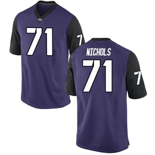Mike Nichols Replica Purple Youth TCU Horned Frogs Football Jersey