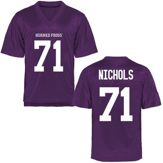 Mike Nichols Replica Purple Youth TCU Horned Frogs Football Jersey