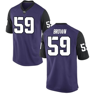 Tico Brown Game Purple Men's TCU Horned Frogs Football Jersey