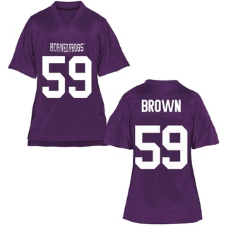 Tico Brown Replica Purple Women's TCU Horned Frogs Football Jersey