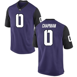 Zach Chapman Game Purple Men's TCU Horned Frogs Football Jersey