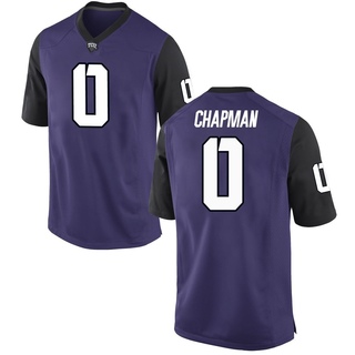 Zach Chapman Game Purple Youth TCU Horned Frogs Football Jersey