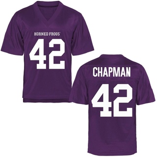 Zachary Chapman Replica Purple Men's TCU Horned Frogs Football Jersey